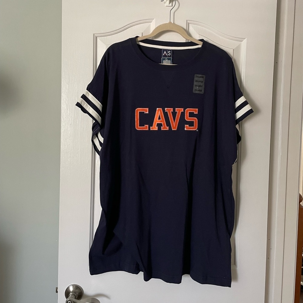Short Sleeved UVA Shirt, Navy Blue, Size 2XL, Stitched ‘CAVS’, NWT